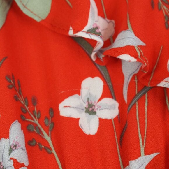 Jack By BB Dakota Womens Maxi Dress Size M Red Floral Cottagecore Romantic - Picture 8 of 8